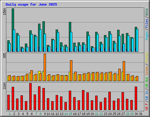 Daily usage for June 2025