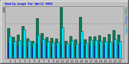 Hourly usage for April 2025